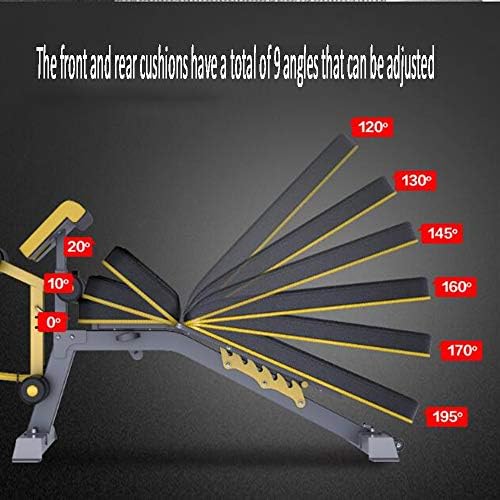 Zyx KFXL Вежба за клупи за тежина, прилагодлива мултифункционална табла за глупости, глупост клупа за професионална фитнес опрема Вежба клупа