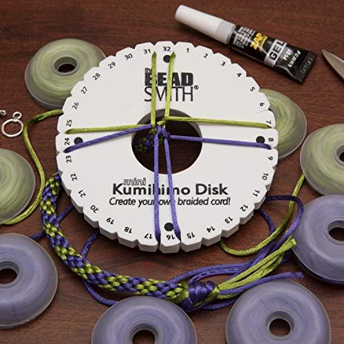 Beadsmith Round Kumihimo диск, дијаметар од 4,5 инчи, дебела густа пена од 3/8 ”, алатки за накит за плетенка, 1 дискови