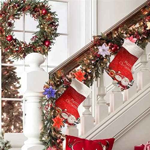 WXBDD елка Дедо Мраз, Снежан, Божиќни чорапи Божиќни украси за домашни божици, виси украси за подароци, вреќи за подароци
