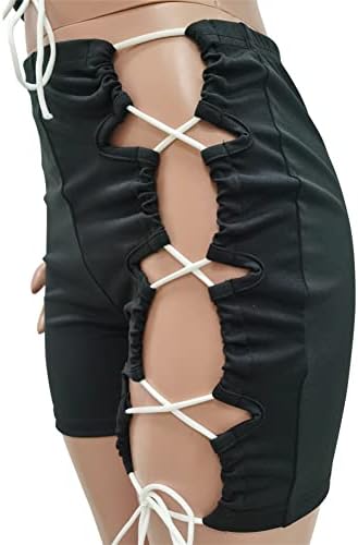 Echoine Womens 2 парчиња шорцеви поставува чипка на каросерија без ракави, поставуваат секси секси облеки клубска облека
