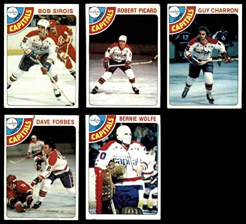 1978-79 Топс Вашингтон Капитал во близина на екипата се постави во хокеј на хокеј на хокеј во Вашингтон ГД+