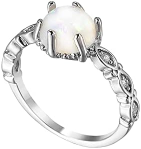 Ветувај прстен за жени модни жени бели скапоцени камења што сјае прстен за ангажман во цирконија за жени свадбени прстени накит што