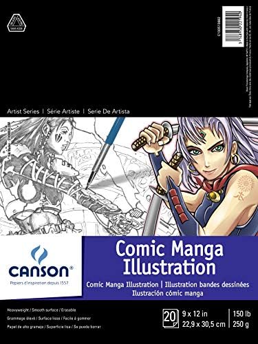 Серија за уметници на Кансон, стрип и манга распоред, хартија за манга, подлога за преклопување, 8,5х11 инчи, 35 листови - уметничка