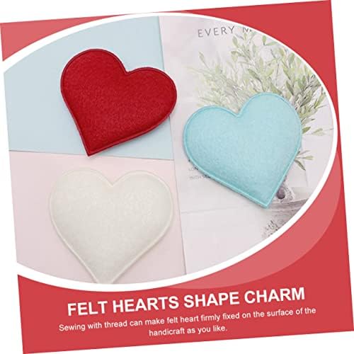 Bestoyard 30 парчиња занаетчиски за деца додатоци од капчиња украси срцеви закрпи шијат на извезени апликации почувствувани loveубовни налепници