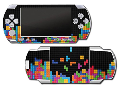 Ретро аркада игра момче Тетрис блокови оригинална уметничка видео игра винил декларална налепница за кожа на Sony PSP PlayStation