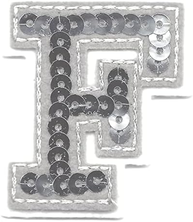 Букви - сребрена секвенца 2 буква f - железо на везена апликација