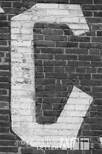 Креативна буква уметност? - Писма Ц - 4 на 6 инчи црно -бела колекција за фотографија со архитектонска азбука