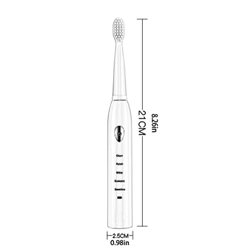 Ултразвучна четка за заби со 4 глави на четки за полнење електрична четка за заби водоотпорна орална грижа за заби за возрасни