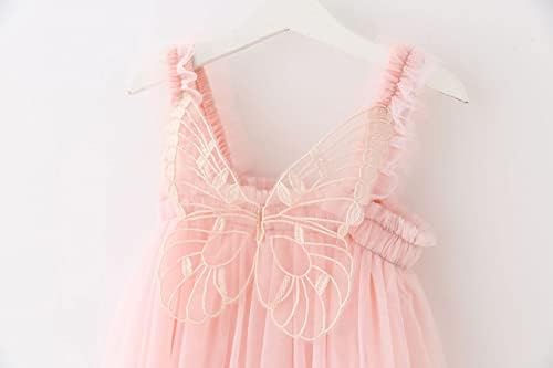 Дете за бебиња девојчиња без ракави фустани од безеница 2023 лето самовила фустан Детска танцување забава принцеза симпатична облека