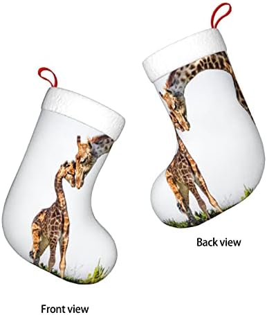 Аугенски Божиќни чорапи 3Д жирафа Јужна Африка двострана камин што виси чорапи