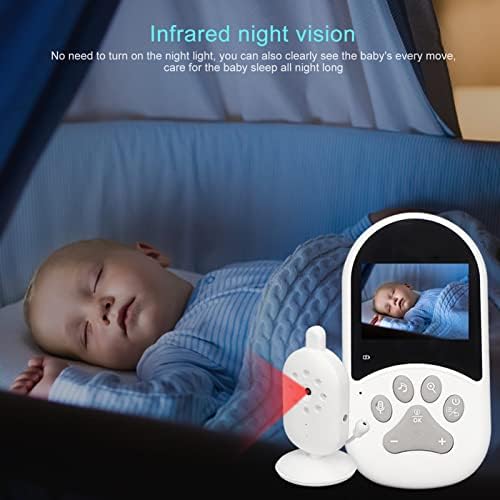 Tangxi Видео бебе монитор со камера, дигитално безжично видео за мониторинг на бебиња со 2 начини на глас, инфрацрвена ноќна визија,