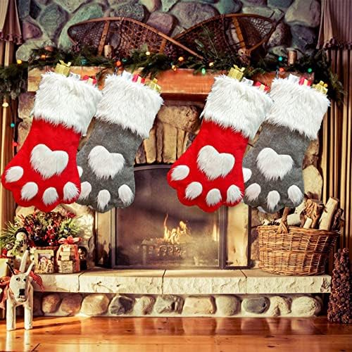 Божиќна декорација бонбони подароци чорапи Персонализирани камин порибување Божиќни украси за дома и додаток за забава за детски семејни