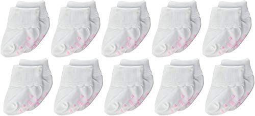 Cherokee Baby-Girls 10 пакувања Свртете ги манжетните чорапи