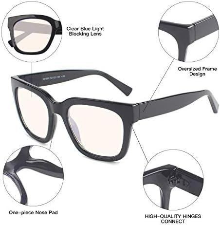 Ханар Панда Преголема сина светлина за блокирање на очила за читање големи рамка со големи леќи52мм