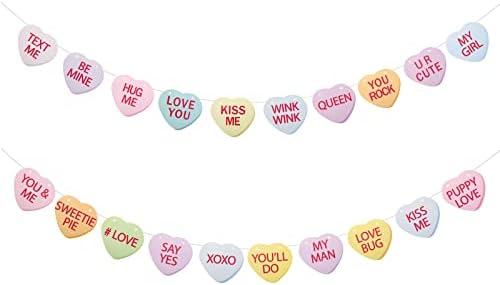 20 Пакет Валентин Разговор Срца Венец Украси-Бонбони Срцето Украси, Денот На Вљубените Декор | Вљубените Дрво Украси, Вљубените Отворено Украси