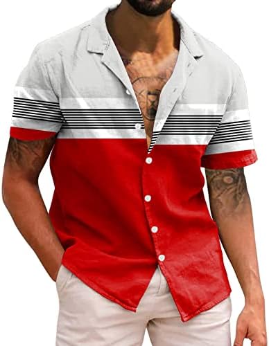 2023 Нови мажи Обични кратки ракави пролетни летни летни врат 3Д печатени кошули модни врвни кошули со блузи сув сет