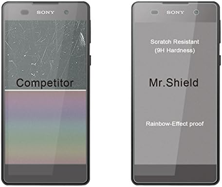 Г-дин Шилд [2-ПАКЕТ] Дизајниран За Заштитник На Екранот На Sony Xperia E5 [Калено Стакло] Со Доживотна Замена