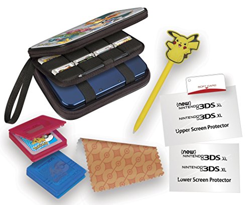 RDS Industries Nintendo 3DS XL Parters Parters Essentials Pack - Pokemon Group со Pikachu Stylus