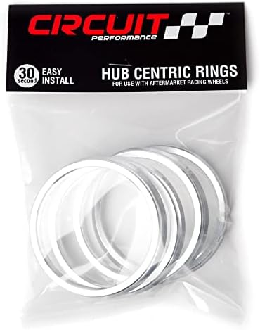 Централни прстени за перформанси на кола - 66,1 до 56,1 алуминиумски хубрили - компатибилни со Субару, 88-05 Хонда Цивиќ, Акура