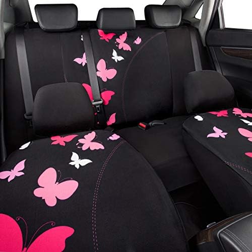 Автомобил помине Универзална убава летачка пеперутка седиште за автомобили со целосен сет, одговара за жени слатки девојки седани,