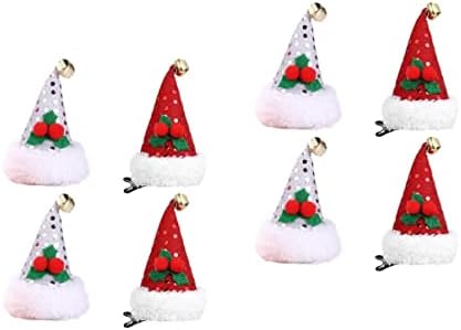 PRETYZOOM 8 парчиња Дедо Мраз Декори Елементи Додатоци За Коса Барет Мали Деца Исклучителни Шноли Ленти За Глава Божиќ Креативни Божиќ