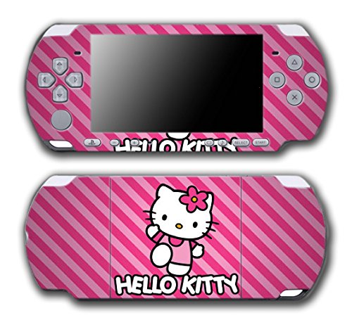 Здраво Кити розови ленти Девојче Видео игра Винил Декларална налепница за кожа за налепница за Sony PSP PlayStation Protable Slim 3000