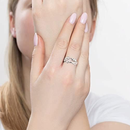 Женски прстени жени ringвонат моден моден темперамент мулти три слој паметен венчален прстен ротирачки трансфер на мушка за декомпресија