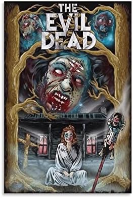 Постери за естетски хорор филм „Злобна мртва хорор“, естетски декор, уметнички постер за печатење во спална соба за тинејџери девојки момчиња 12x18inch