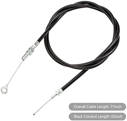 Yonput 1 пакет Go Kart Cabtle Cable, 71 инчен кабел со гаснење со жица за влечење, додатоци за картички со прстен за Manco 8252-1390 ASW