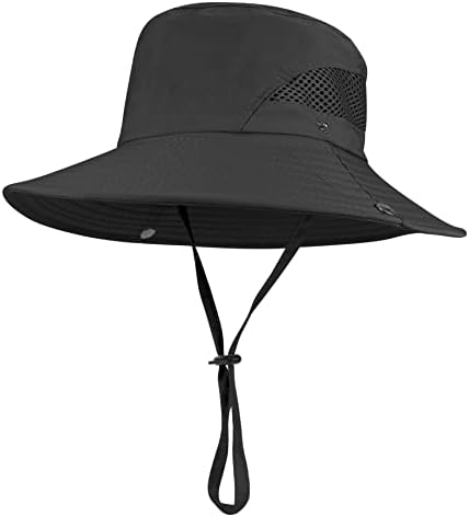 Hllman Boys Mesh Sun Chats - Дишев UPF 50+ Широк риболов капа за прилагодување на децата со сонце за 2-10yrs