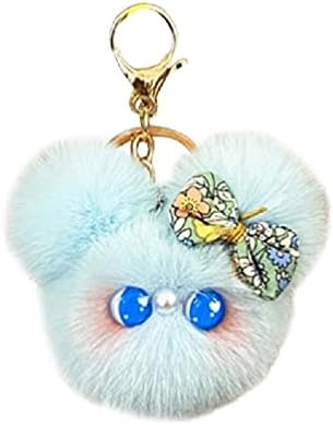 Yovslop цртан филм кадифен животински меки меки клучеви торбички приврзоци слатки за жени ранец чанта Декорација подарок девојче момче