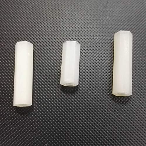 Завртка бела пластична хексадецимална колона за прекин на растојание од 120 парчиња/лот М3 асортиман на асортиман на најлонски завртки