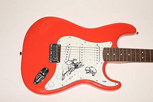 REO Speedwagon X3 потпиша автограм Fender Brand Electric Guitar Kevin Cronin PSA