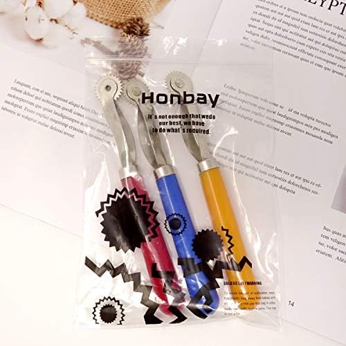 Honbay 3PCS пластична рачка за пронаоѓање на тркала за занаетчиска алатка за занаетчиство, случајна боја