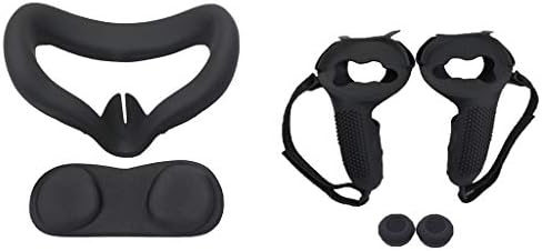 Контролорот за контролор S-Yuwen Touch Hand Grip Cover & Rocker Cap & VR леќи Заштитете го капакот и силиконскиот случај поставен за Oculus