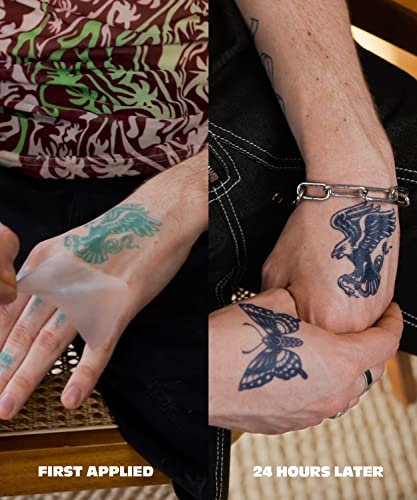 Привремени тетоважи со мастило, полу-постојана тетоважа, една премија лесна долготрајна, тетоважа отпорна на вода со сега мастило-трае