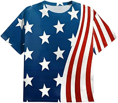 Руируилико Менс патриотски маици Америка знаме 2023 летни кратки ракави кошули лабава вклопени графички врвови