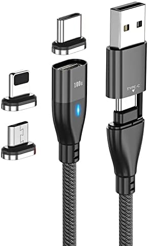 Кабел Boxwave Cable Компатибилен со Vivo Y01 - кабел за алепување MagnetoSnap PD, магнет PD 100W кабел за полнење USB Type -C микро USB