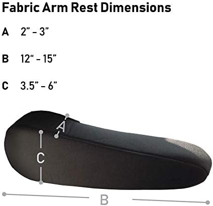 FH Group FH1051Black Flat ткаенина со рамна ткаенина црна потпирачка за потпирач за рака, полу-универзално вклопување, еден пар