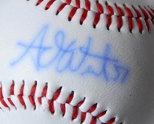 Адам Вилк 57 Потпишан Rawlings Официјална лига Бејзбол автограм тигри - Автограмирани бејзбол
