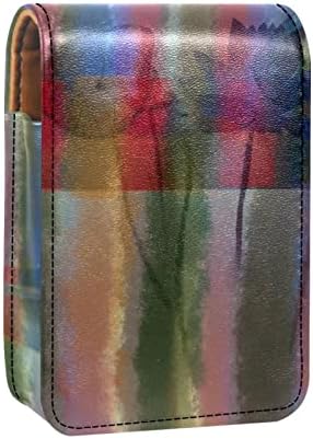 Кармин за шминка ОРИУКАН торба ЗА кармин со огледало пренослив торбичка за складирање кармин организатор за складирање на сјај за усни, Апстрактна
