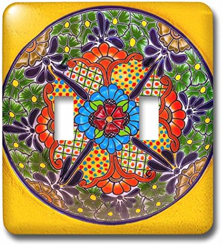 3DROSE LSP_278313_2 Шарени рачно изработени обрасци на керамичка плоча, Guanajuato, Mexico Toggle Switch, Mixed