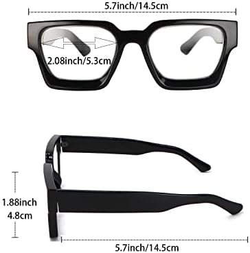 Фупресниот квадрат зголемувачки очила за читање за жени мажи сина светлина блокирачки леќи Стилски правоаголник густа рамка
