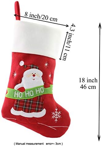 Bstaofy Божиќни чорапи сет од 3 меки Дедо Мраз ирваси од снежни споеви за разновидни Божиќни дрвја што висат украси за украси за украси