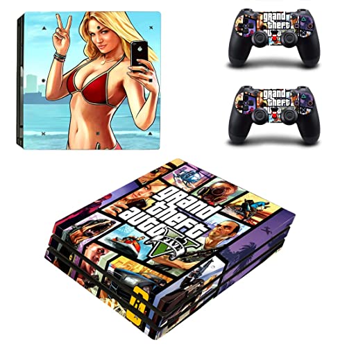 За PS5 Disc - Game Grand GTA Theft и Auto PS4 или PS5 налепница за кожа за PlayStation 4 или 5 конзола и контролори Декал Винил ДУЦ -5588