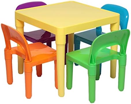 ЛИУЈУНКИ Пластични Детска Маса И Стол Поставете 1 Биро И Четири Столици Комплети Мебел Детски Стол И Работна Маса Сетови Играчки За