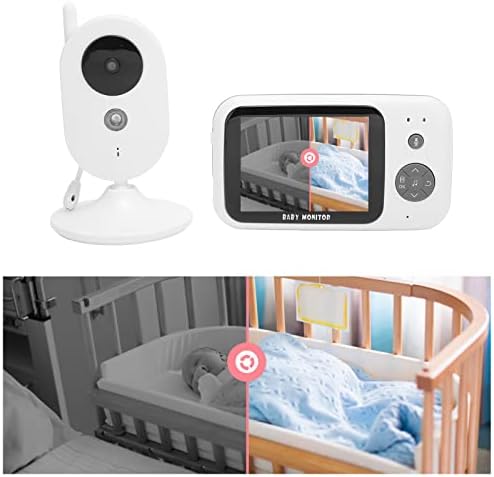 Бебешки Монитор со 3.2 ВО Лцд-Екран, Видео Монитор За Бебиња Со Камера И Аудио, Приспивни Приспивни Песни За Плачење, Двонасочен Разговор,