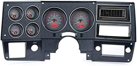 Dakota Digital 73-87 Chevy Truck VHX систем, лице со јаглеродни влакна - црвен дисплеј