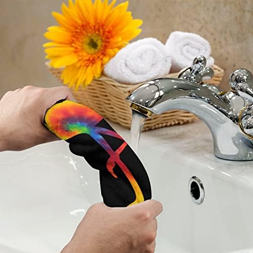 Врзана боја Фламинго микрофибер рачни крпи Супер апсорбирачки крпи Брзо суво миење на миење садови