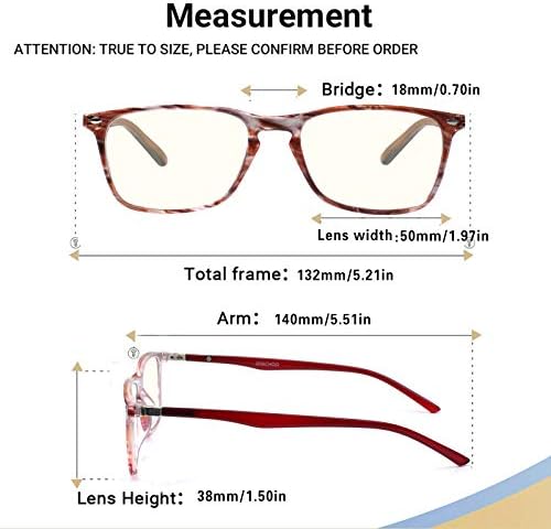 Џошу Компјутерски Очила За Читање 2 Пакет Сина Светлина Блокирање Очила Читателите За Жени Мажи Очила Рамка